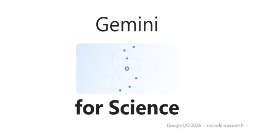 Gemini for Science Google I/O 2026 — illustration orbites IA recherche scientifique