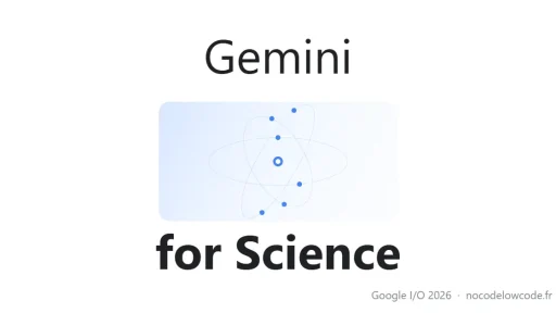 Gemini for Science Google I/O 2026 — illustration orbites IA recherche scientifique